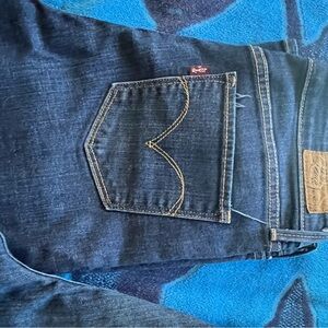 Levi's Dark Blue Straight Jeans for Women